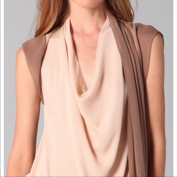Haute HIPPIE Sleeveless Silk Draped Blouse Tank Top XS - Picture 7 of 9